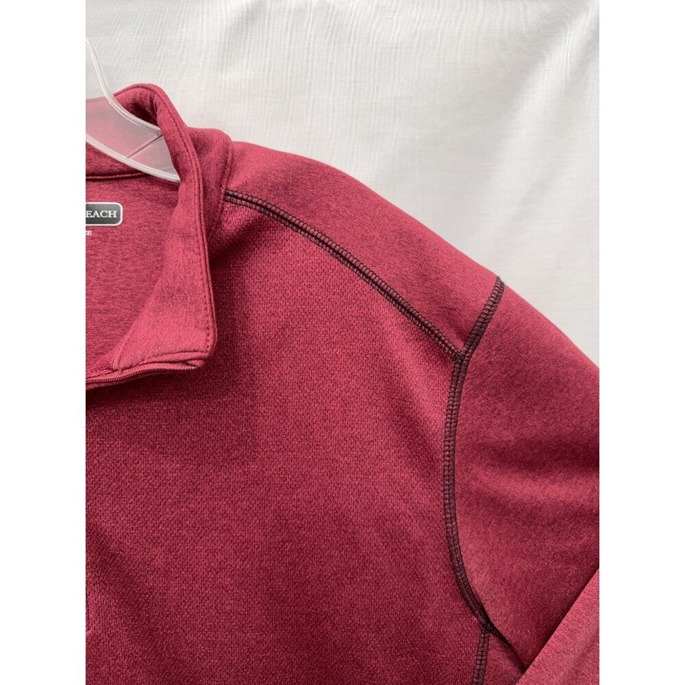 Pebble Beach Mens Merlot Performance Tech Golf 1/4 Zip Country Club Pullover Med - Picture 5 of 7